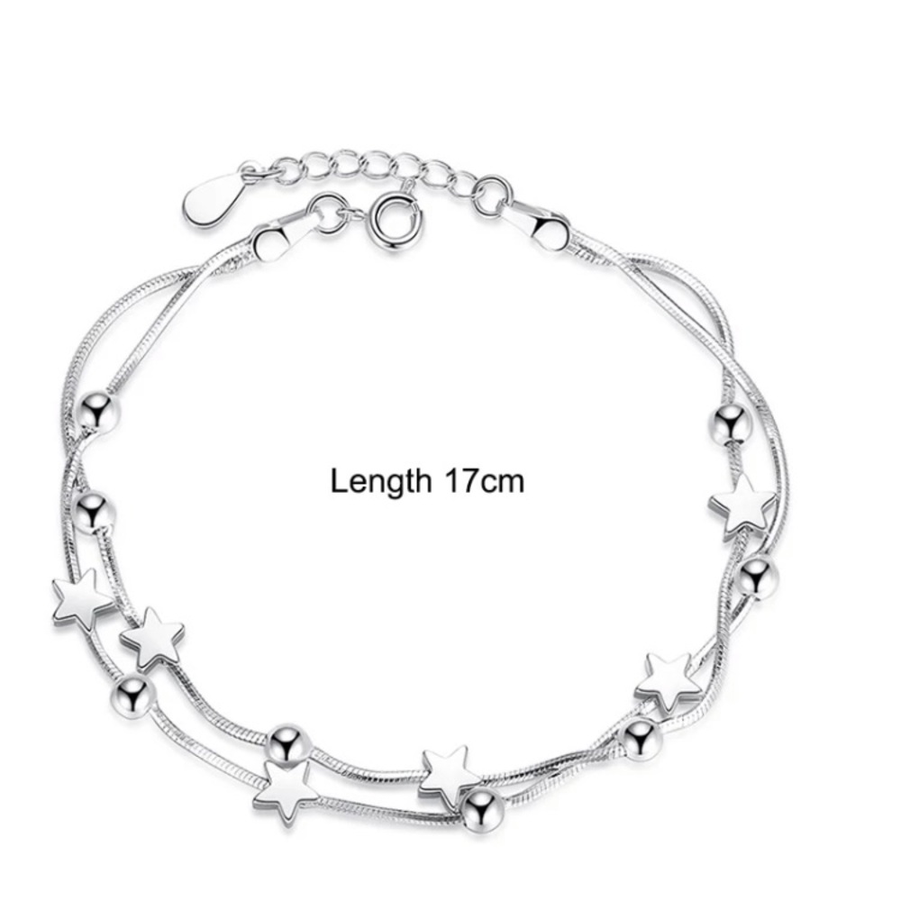 💫 Sterling Silver 925 Star ⭐️ Bracelet - Picture 3 of 3